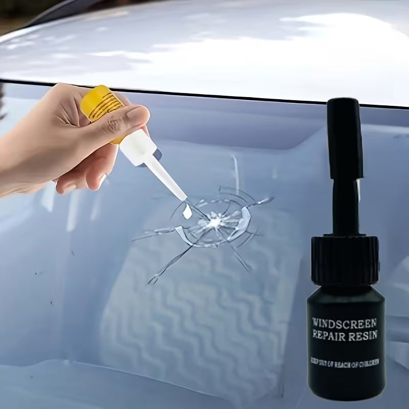 2 Kit de Réparation de Vitre - | Outil de Restauration pour Vitres de Voiture | Kit d'Application Facile | Groupe de Réparation de Verre ABS