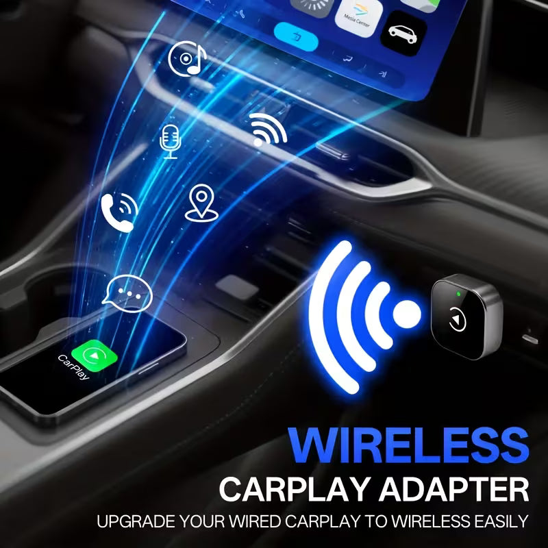 Adaptateur 2-en-1 sans fil CarPlay et Android Auto | Plug-and-Play rapide