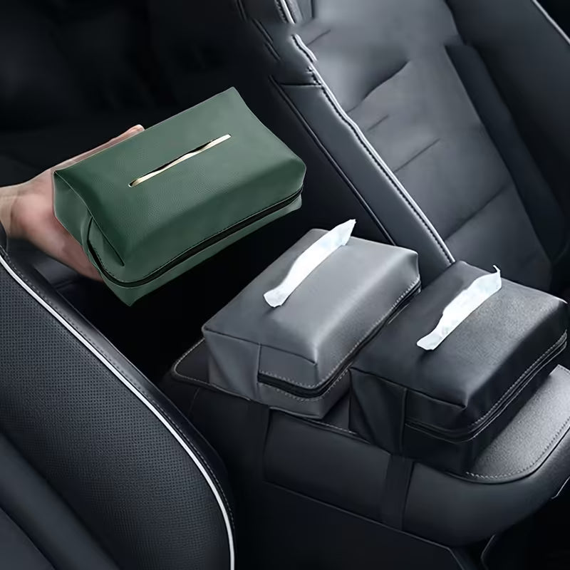 Boîte à mouchoirs de voiture pour décoration intérieure, accessoire automobile créatif, porte-mouchoirs fixe pour accoudoir et siège arrière