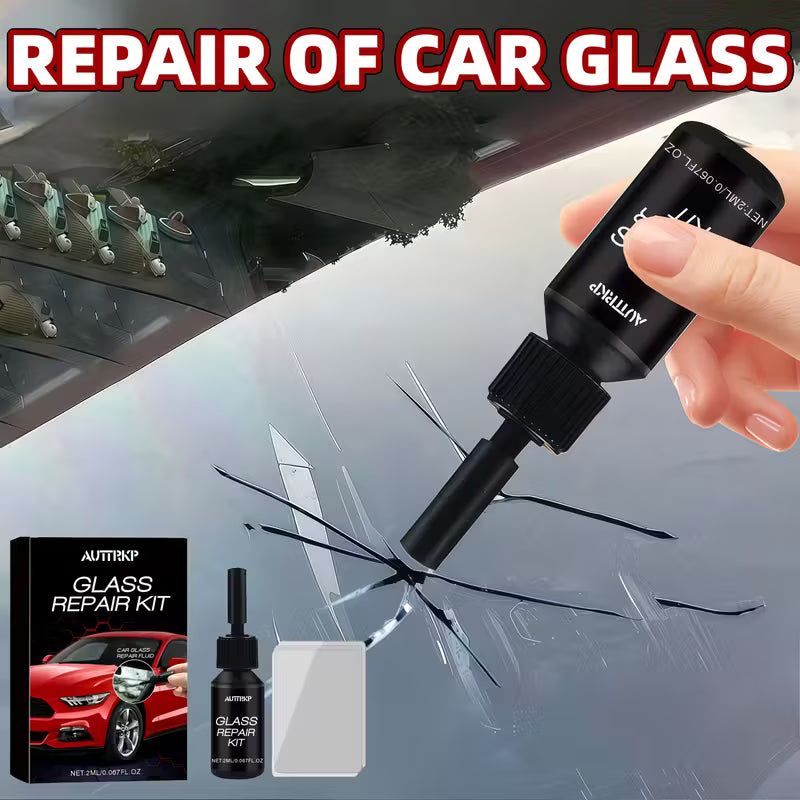 Kit de Réparation de Verre Tout-en-Un - Réparation Instantanée à Séchage Rapide pour Fissures et Verre Brisé
