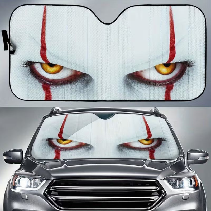 1pc IT Clown Eyes Pare-soleil de voiture, Protection UV