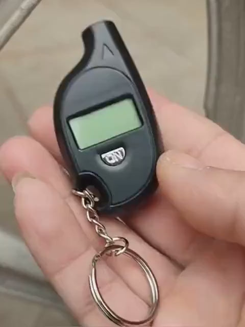 Porte-clés de Voiture avec Manomètre à Affichage Numérique LCD, Jauge de Pression d'Air pour Pneus de Voiture et Moto