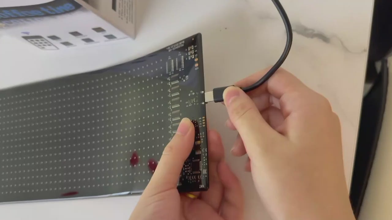 Écran LED intelligent à affichage électronique souple, télécommande et programmable via application pour animer des animations, textes, graffitis DIY